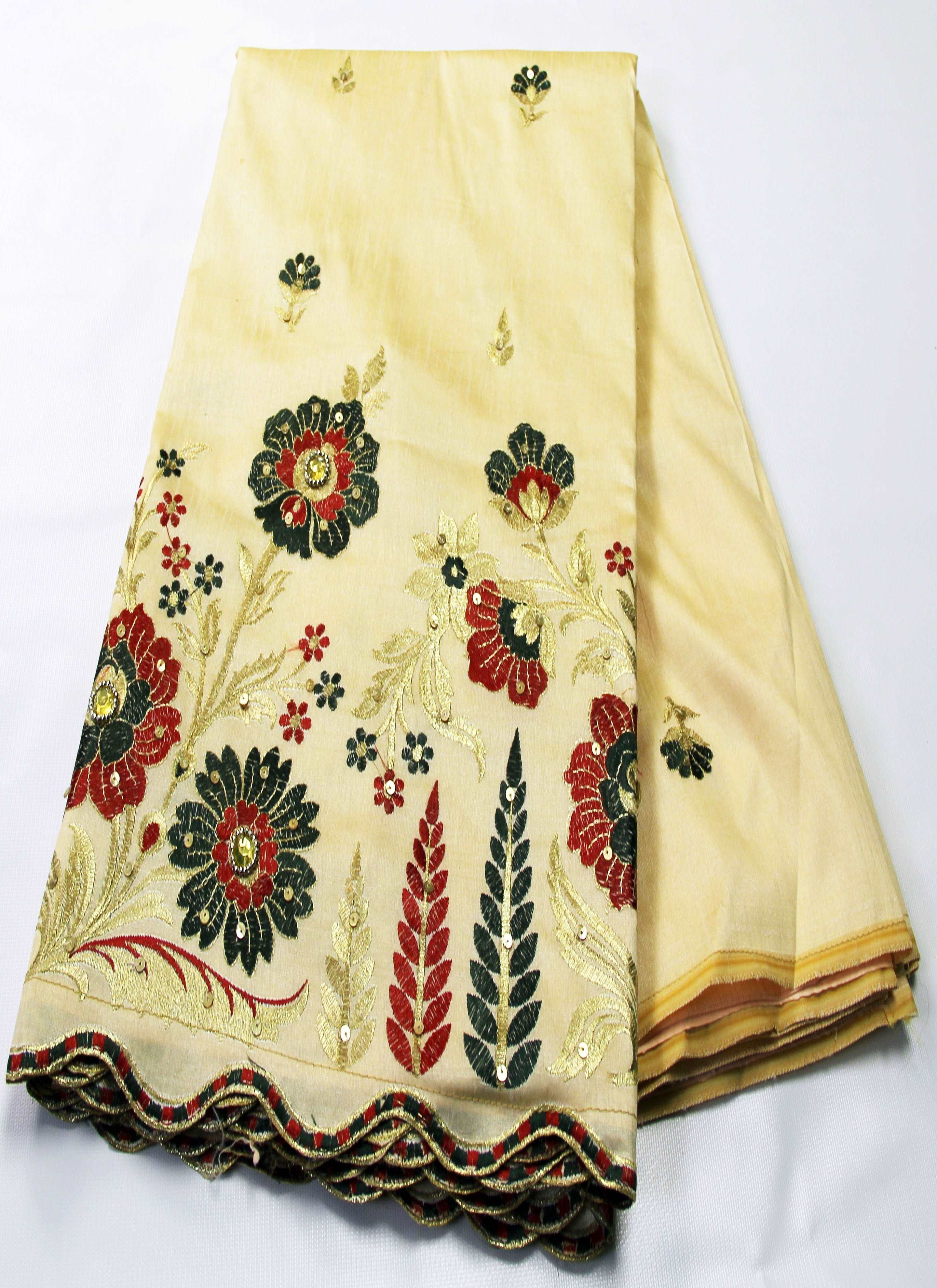 African Indian Silk George Fabric