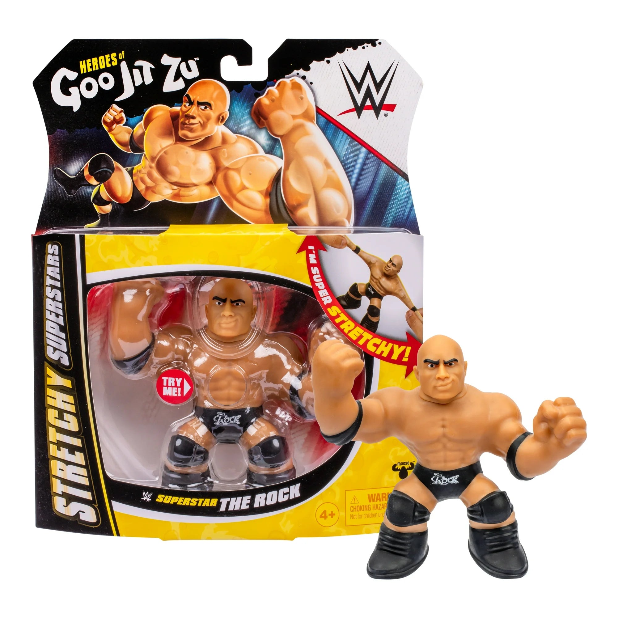 Heroes of Goo Jit Zu WWE Stretchy Superstars The Rock, Stretchy Action Figure, Ages 4+ |  WTWL767XA