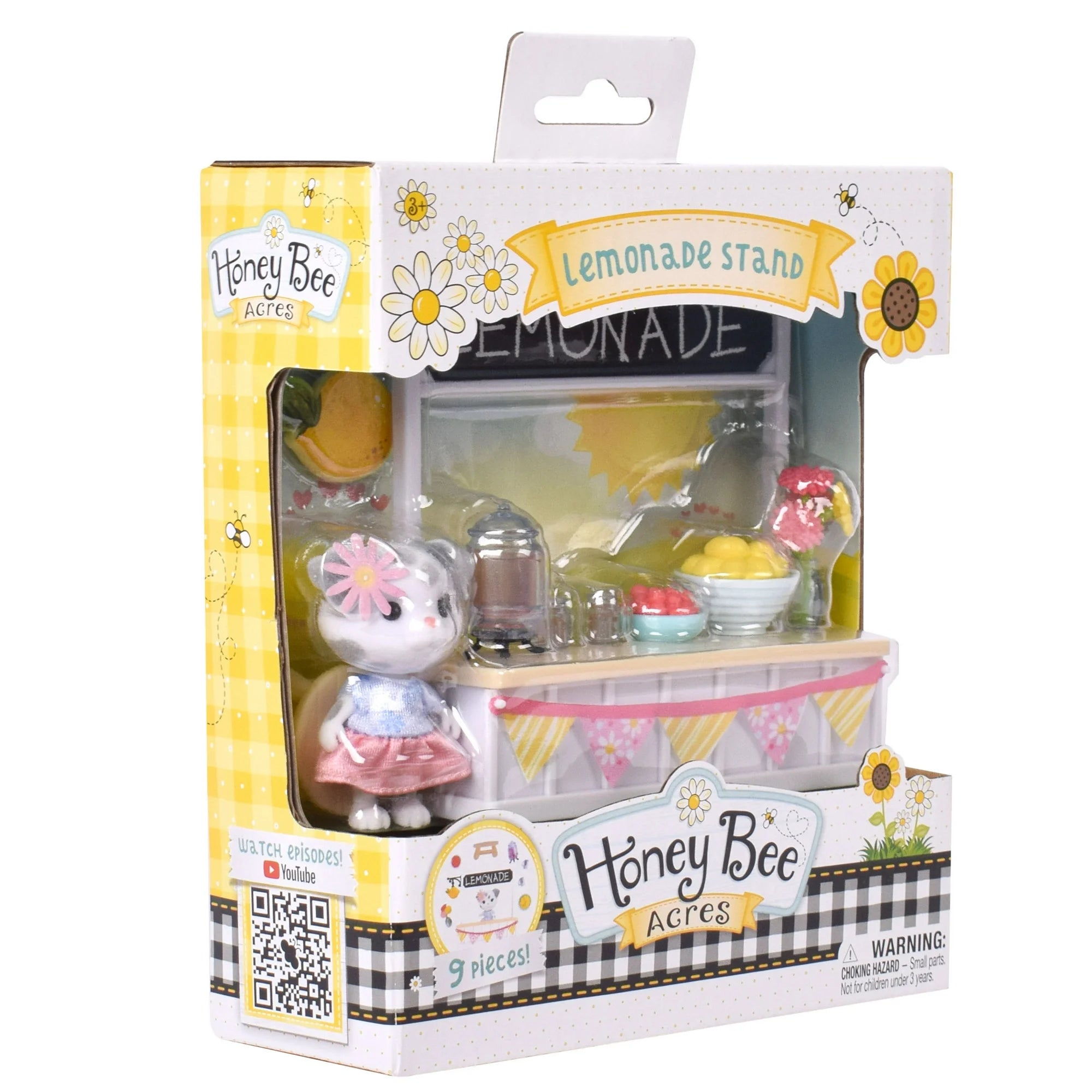 Honey Bee Acres Sweet & Sour Lemonade Stand Playset with Dog Figure, 9 Piece, Ages 3+ | WTWL745XA