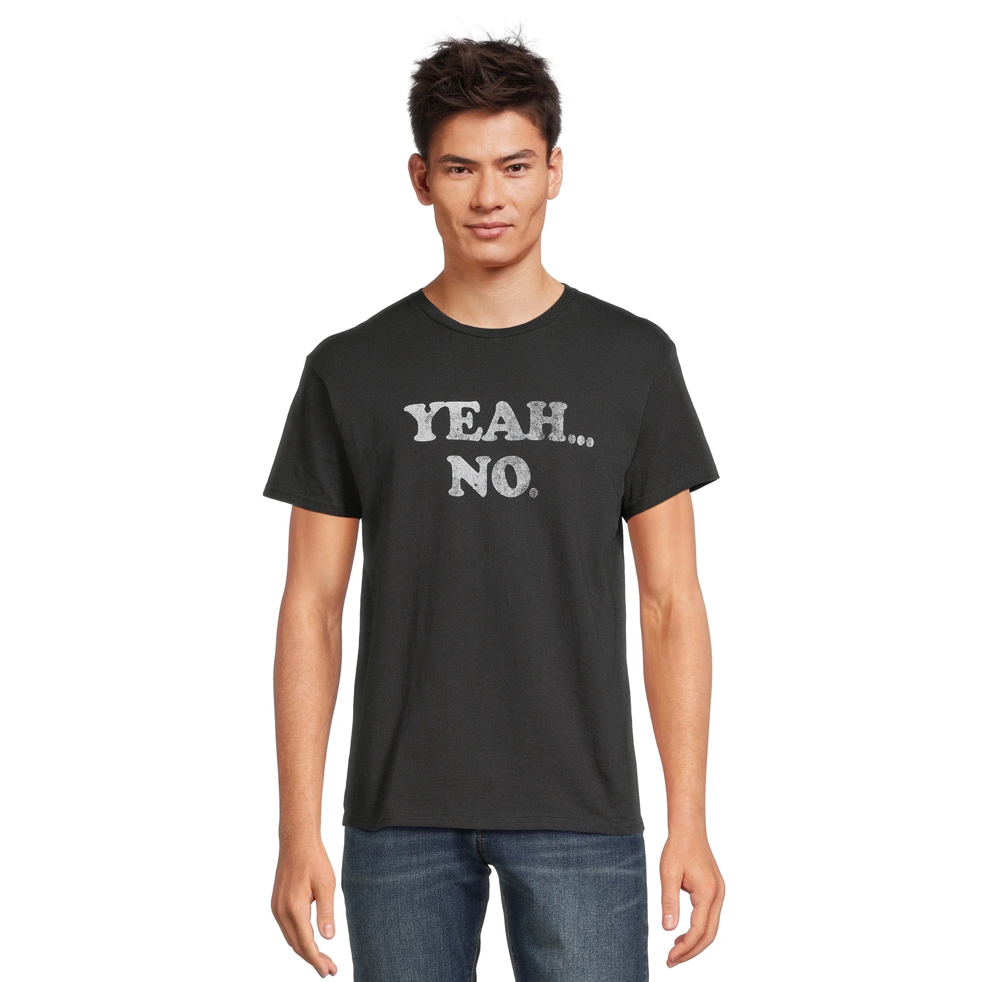 Humor Men's & Big Men's Yeah No Graphic T-Shirt | WTWL108XA