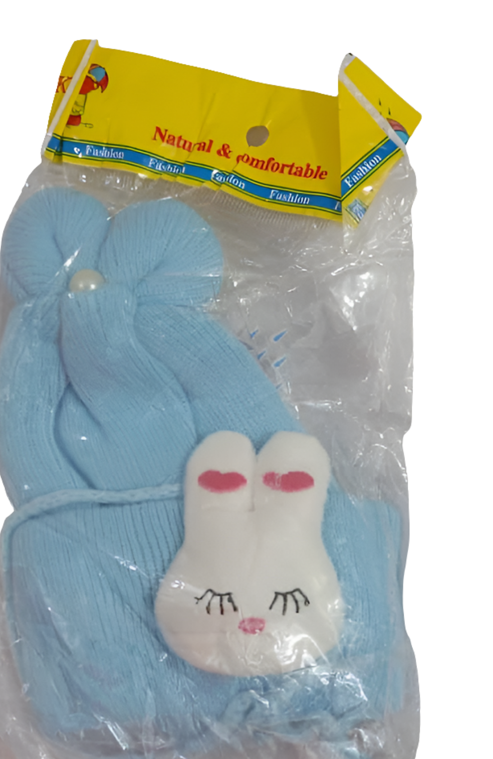 Natural & Comfortable Baby Cap with 2 Horns, Blue | NMD4c