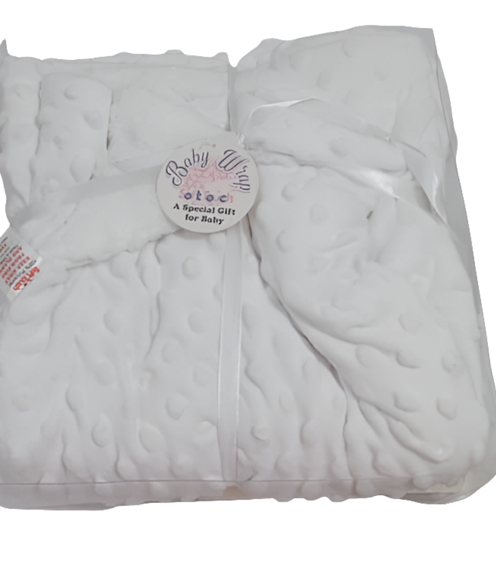 Baby Wrap Soft Touch Baby Blanket, White | NMD1d