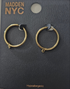 Madden NYC Gold Tone Hoop Earrings | WTWL561XA