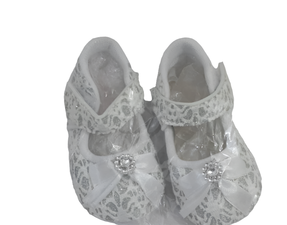 Beautiful Afi Junior Baby Shoe, Silver | RSE1b
