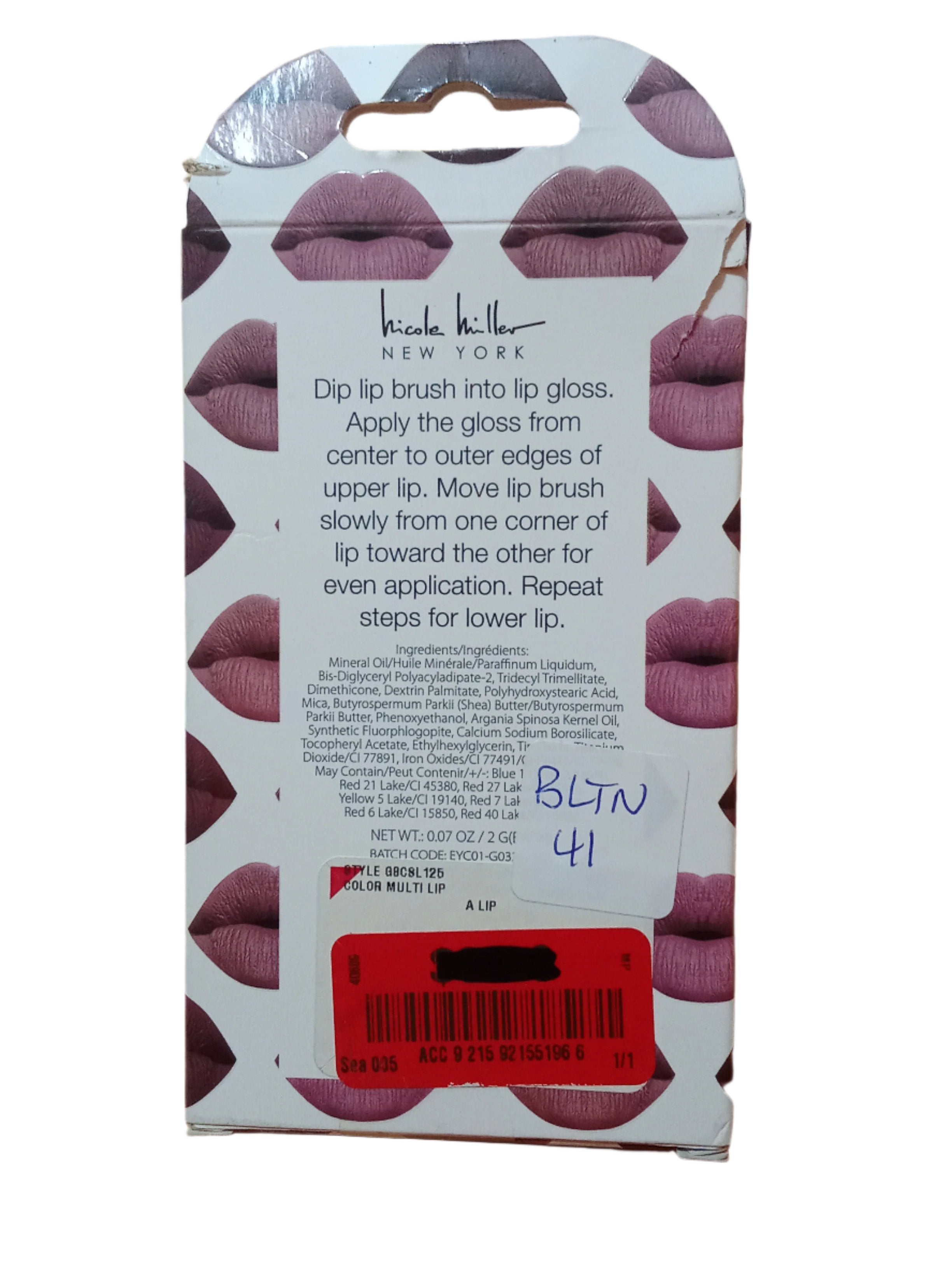 Nicole Miller Lip Gloss Set (3pcs/pack) | BLTN41