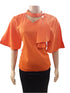 Stylish Seven Fashion Designer Top (Shirt, Blouse) for Ladies 2XL, Orange | CYZ4d