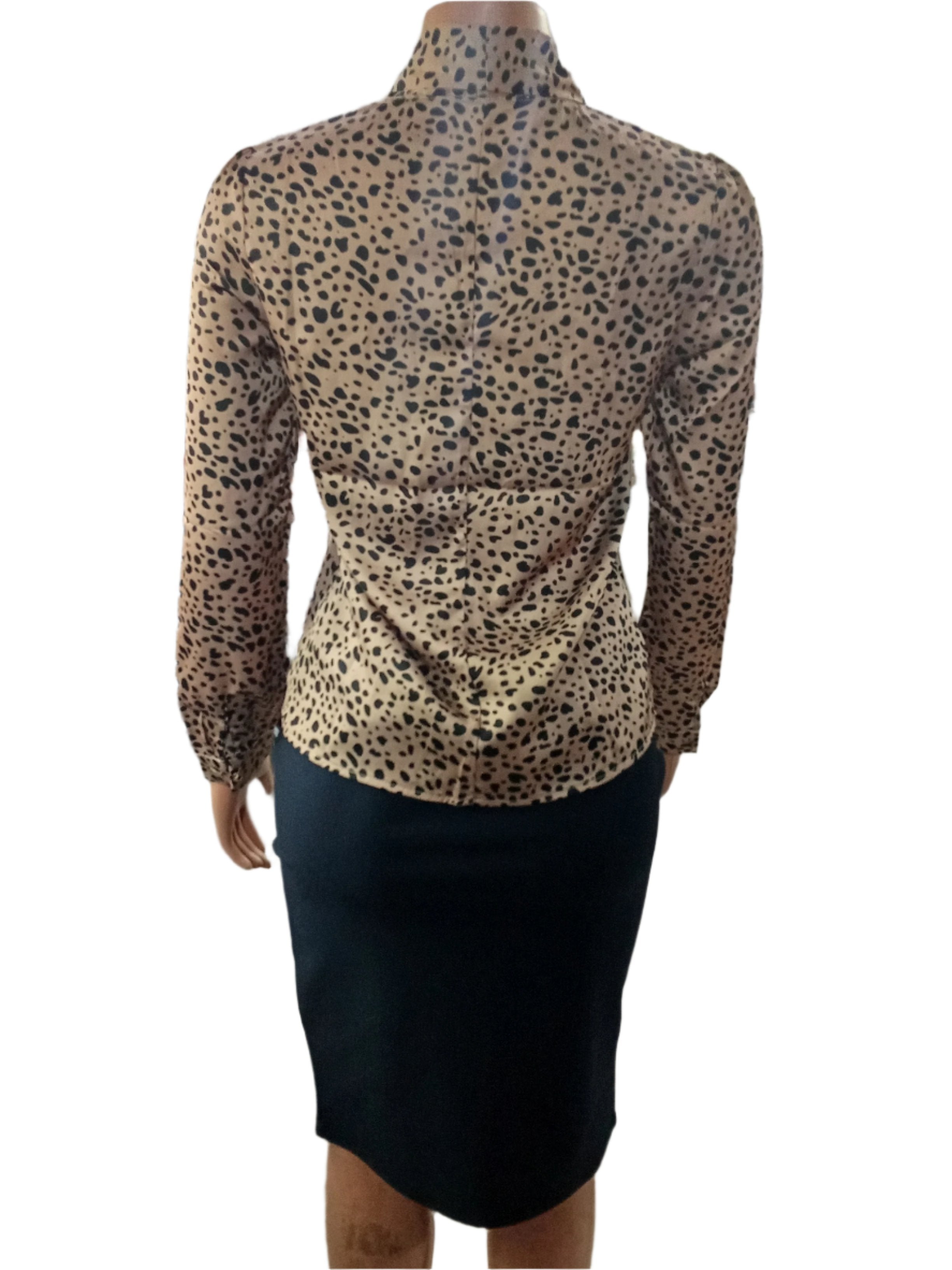 Classy Professional Ladies Skirt and Blouse Set for Any Occasion XL Brown Top & Free Size Navyblue Skirt | DBK3a