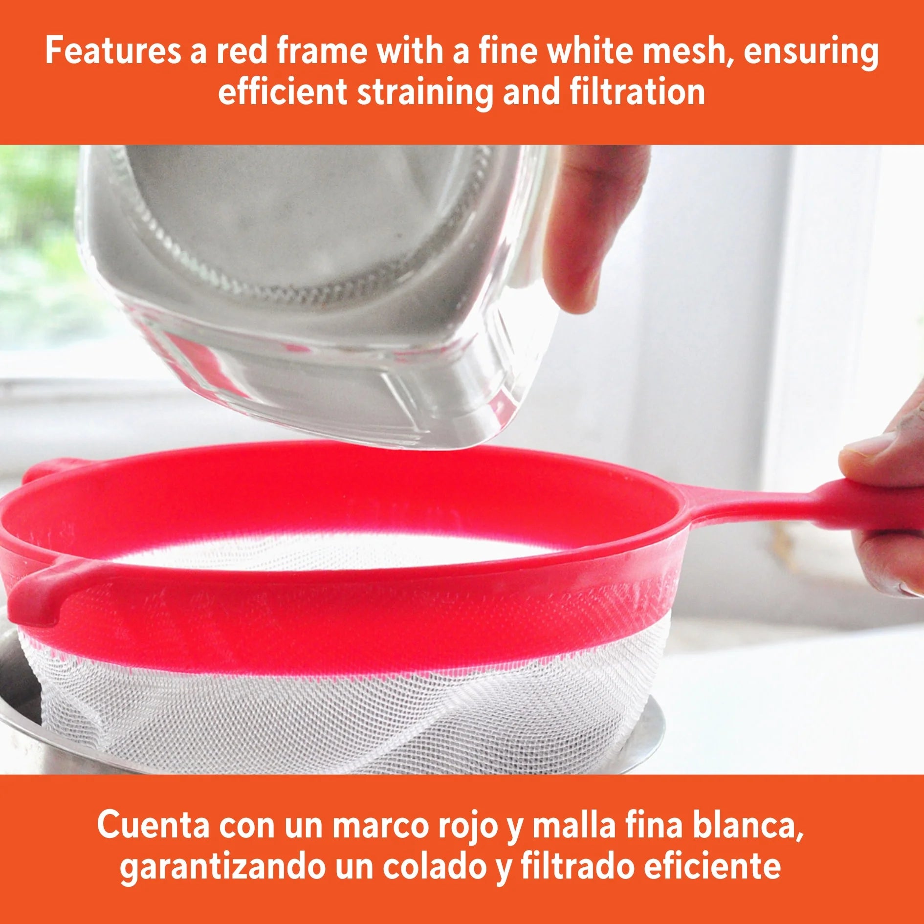IMUSA 2pc Nylon Strainer Set, Red | WTWL771XA