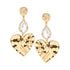 Jessica Simpson Gold Tone Heart Drop Earrings  |  WTWL245XA