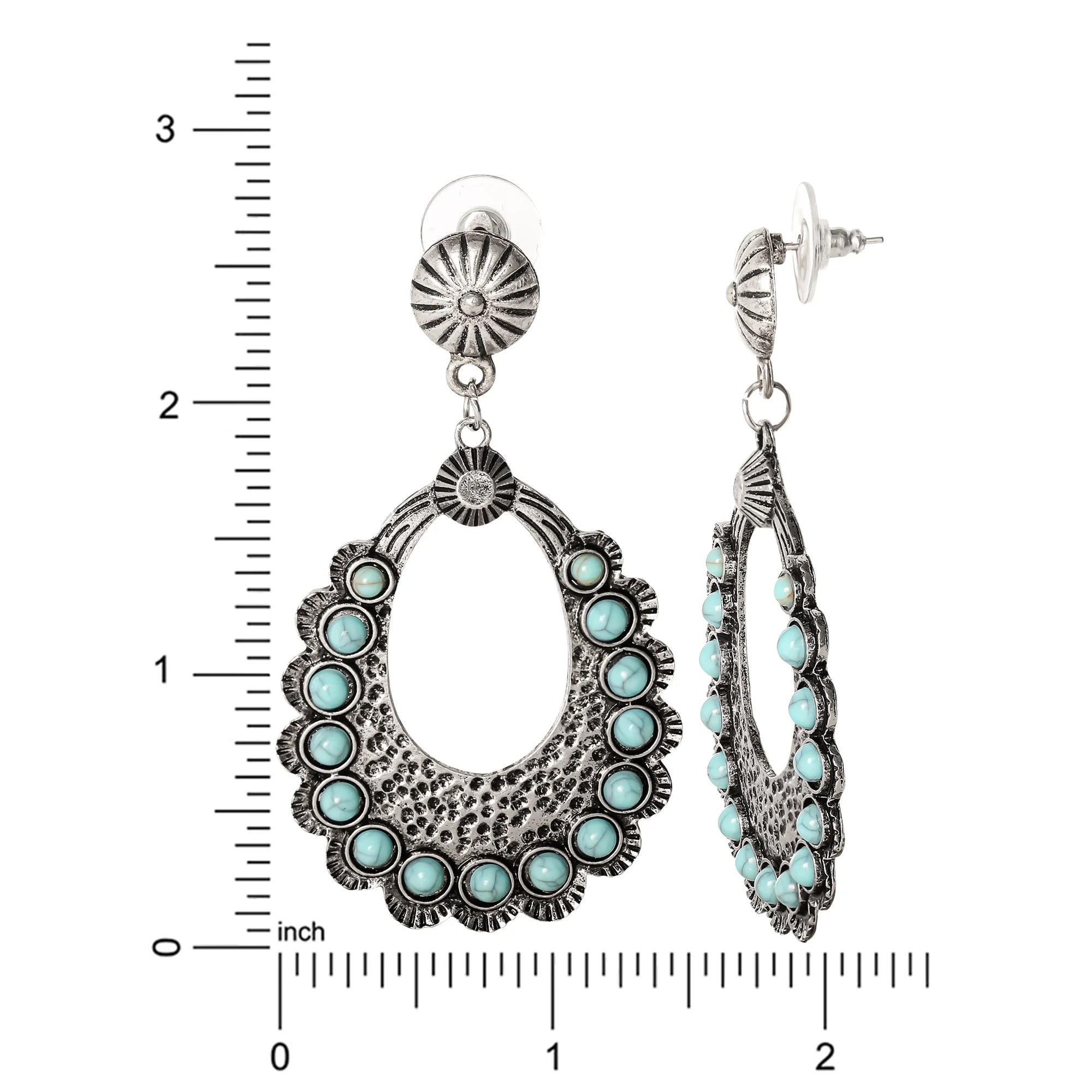 Jessica Simpson Turquoise Stone Drop Earring  | WTWL250XA