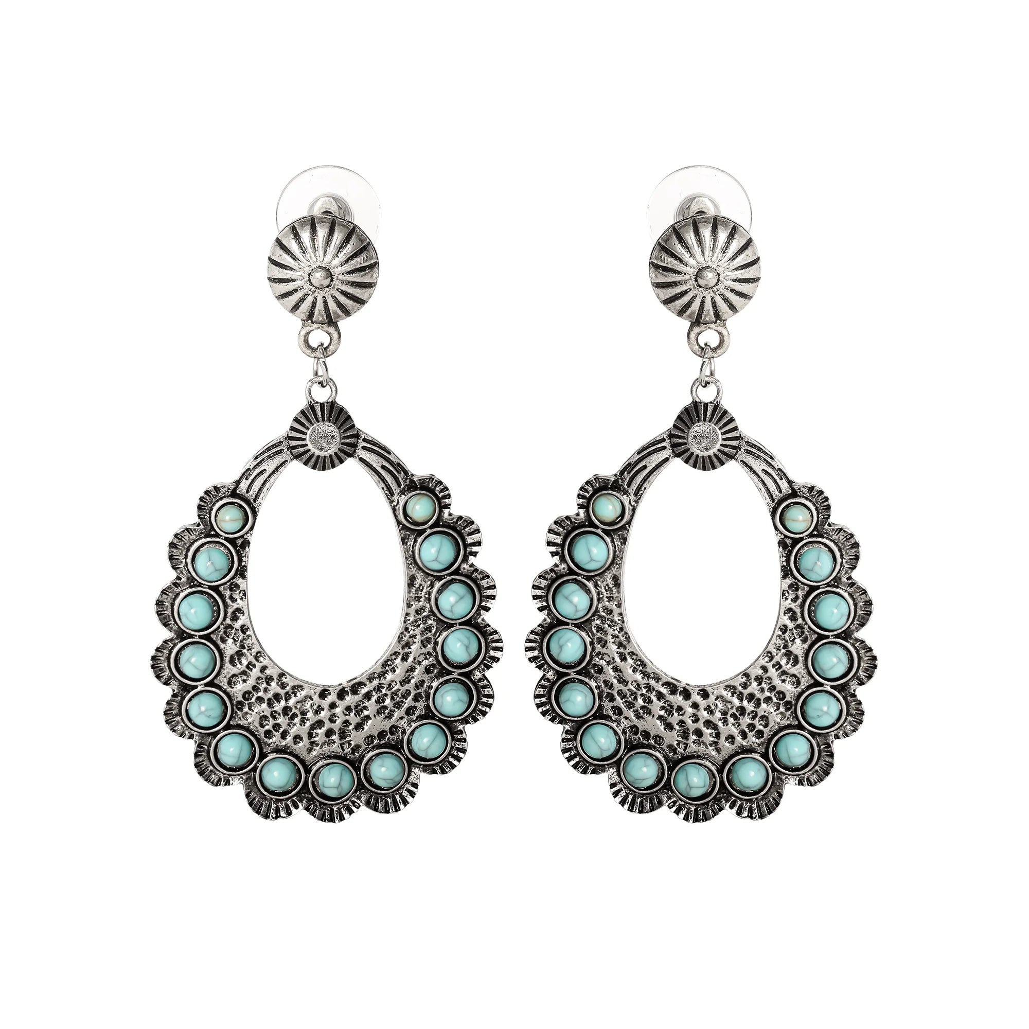 Jessica Simpson Turquoise Stone Drop Earring  | WTWL250XA