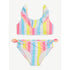 Justice Girls 2-Piece Striped Ruffle Bikini Swimsuit, Large | WTWL421XA