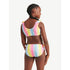 Justice Girls 2-Piece Striped Ruffle Bikini Swimsuit, Large | WTWL421XA