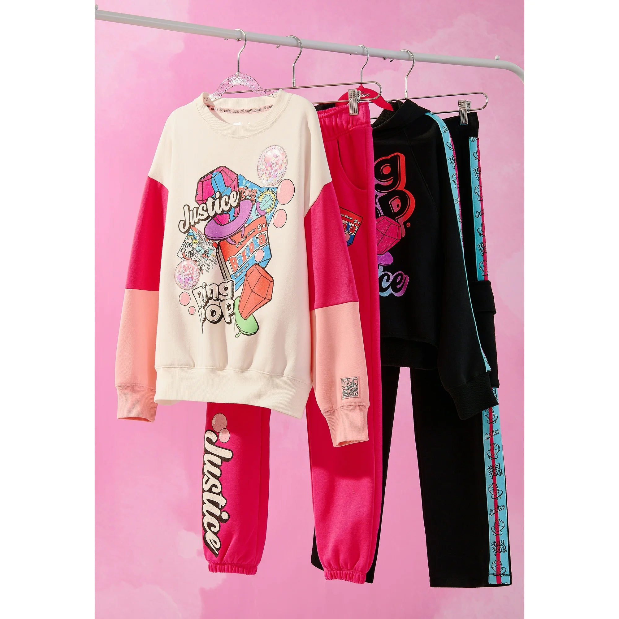 Justice Girls Ring Pop Bazooka Collab Jogger, Sizes XS-XLP | WTWL654XA