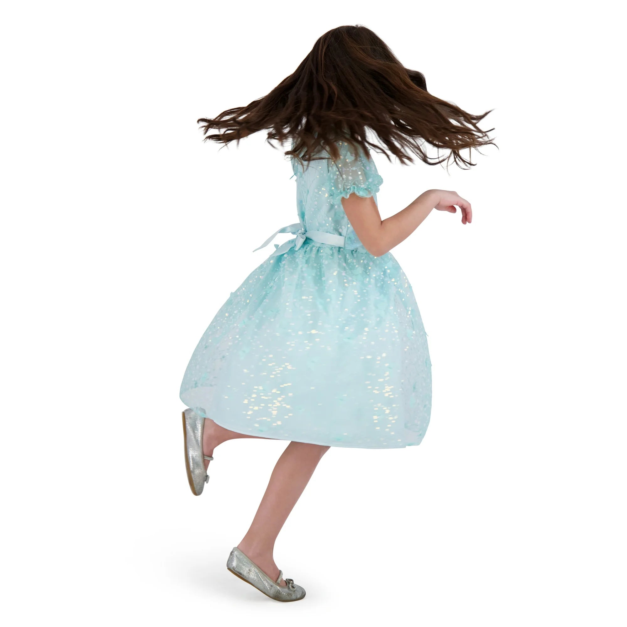 Kensie Girl Butterfly Puff Sleeve Special Occasion Dress, Sizes 4-16  |  WTWL783XA