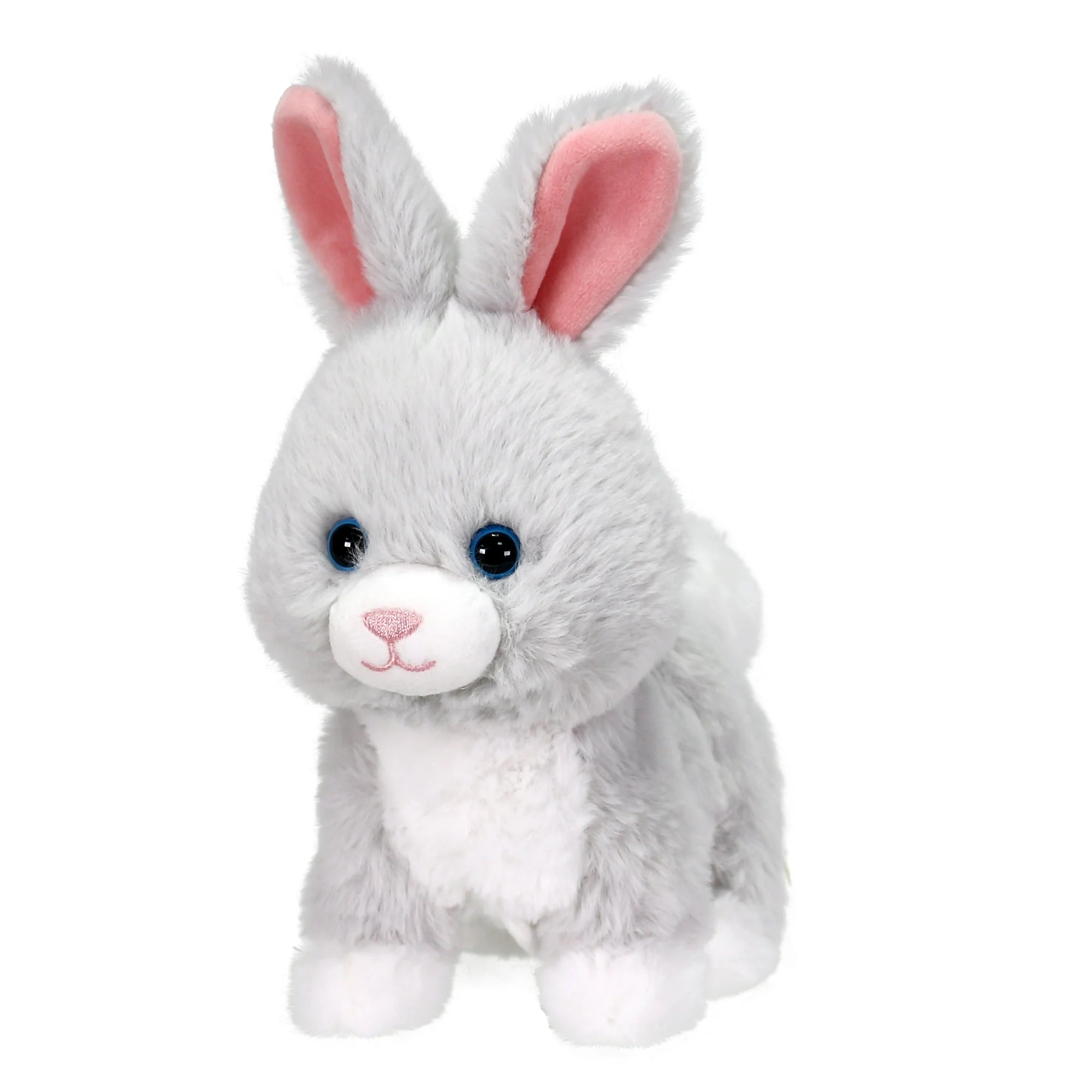 Kid Connection-Mini Walking Pet Grey Bunny 6inches | WTWL841XA