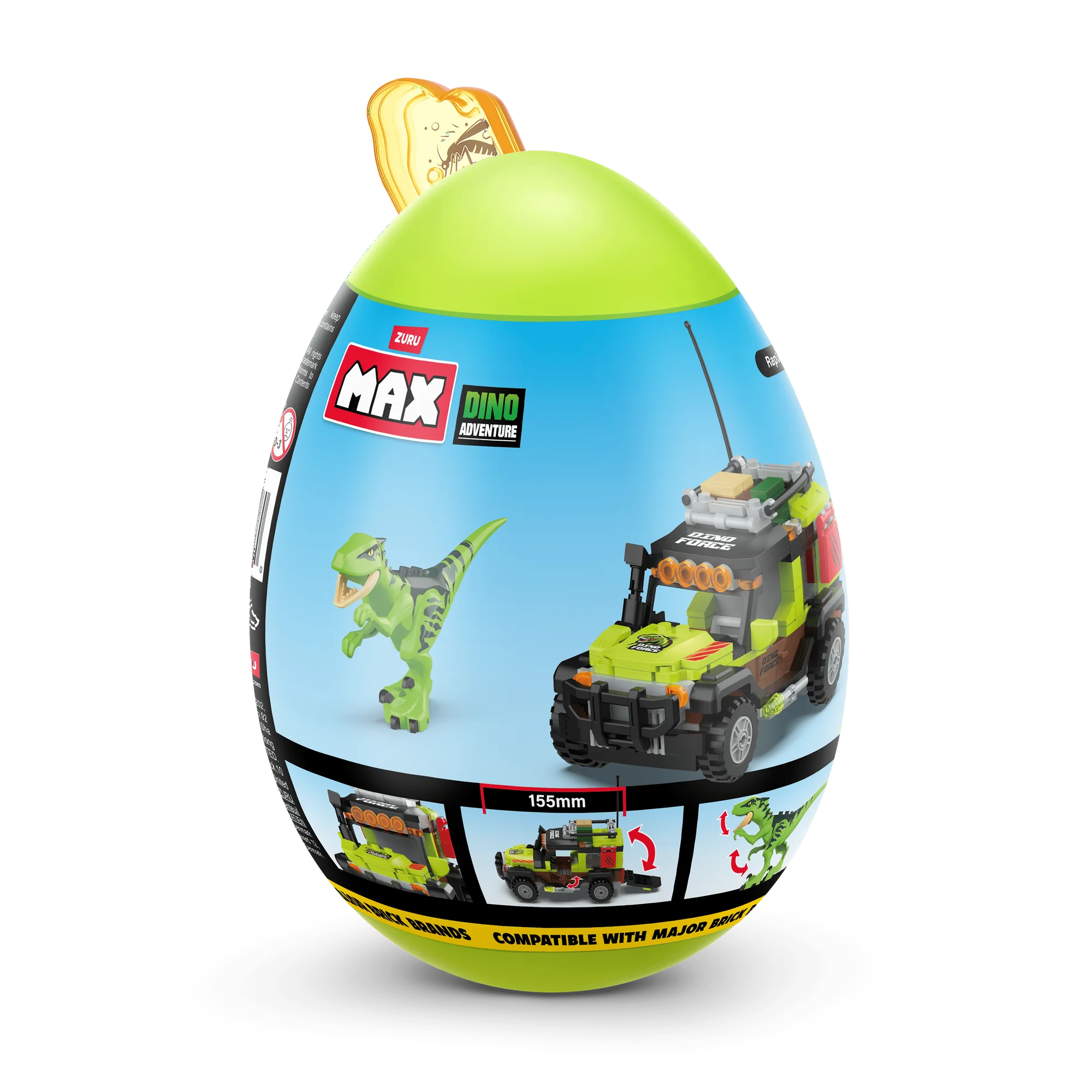 MAX Build More Dino Escape (238 Pieces) Building Bricks Toys For Kids 3+ by ZURU |  WTWL714XA