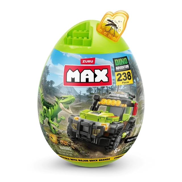 MAX Build More Dino Escape (238 Pieces) Building Bricks Toys For Kids 3+ by ZURU |  WTWL714XA