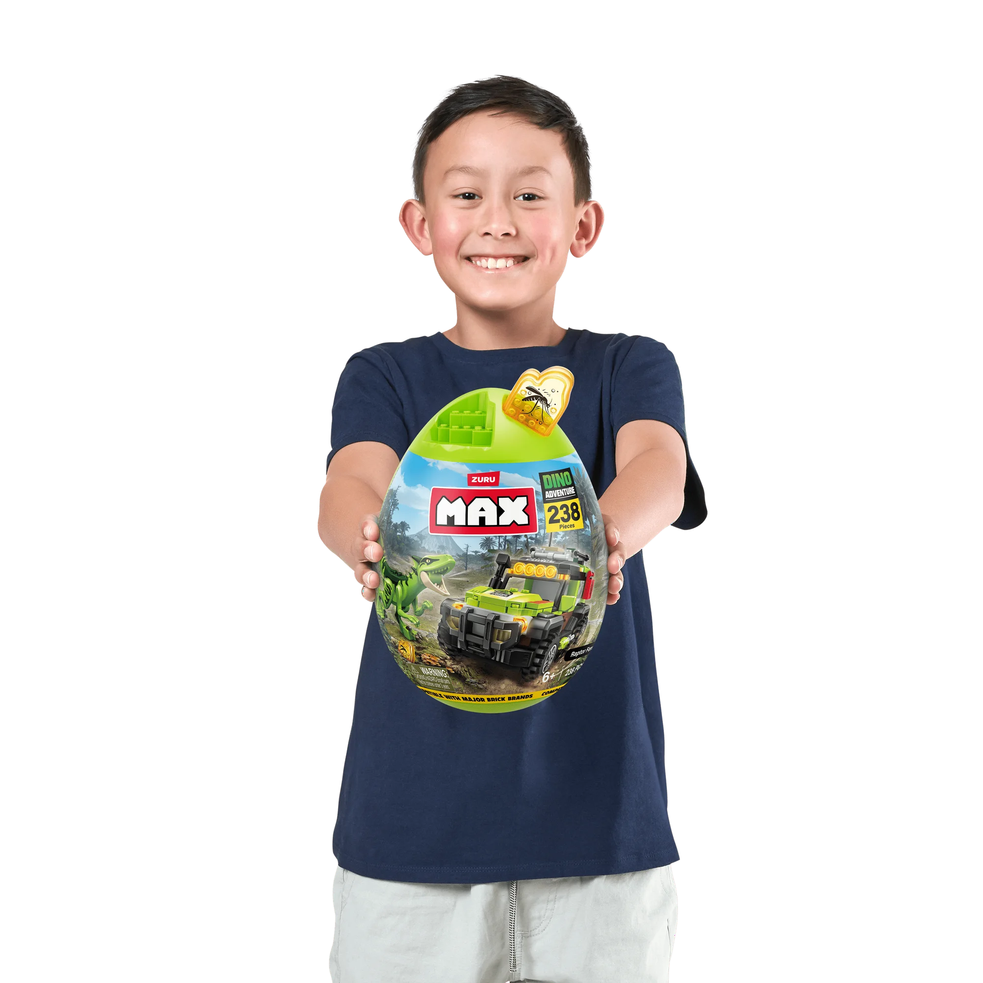 MAX Build More Dino Escape (238 Pieces) Building Bricks Toys For Kids 3+ by ZURU |  WTWL714XA