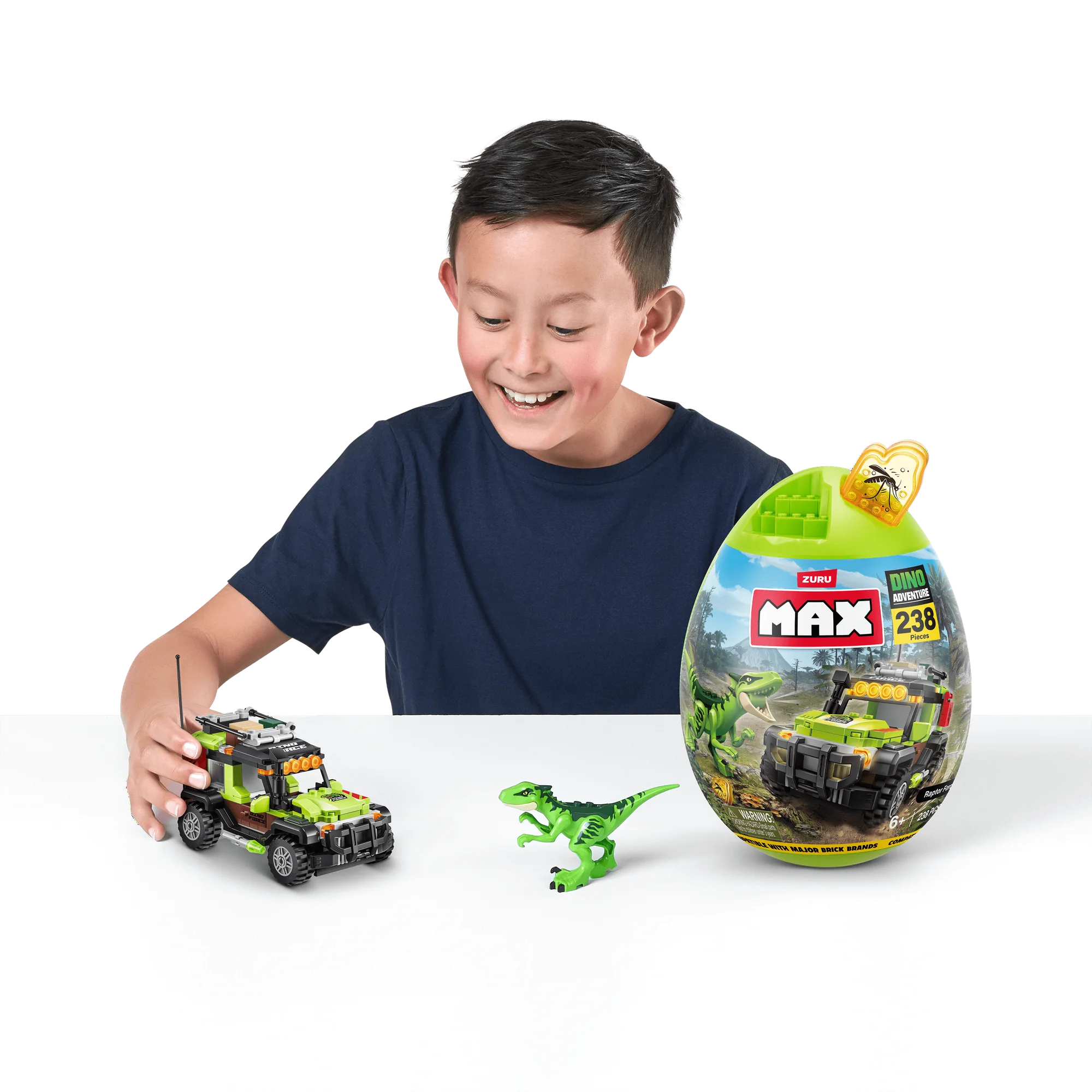 MAX Build More Dino Escape (238 Pieces) Building Bricks Toys For Kids 3+ by ZURU |  WTWL714XA