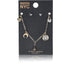 Madden NYC Women's Fashion Two Tone Mixed Charm Necklace and Heart Earrings Jewelry Set | WTWL676XA