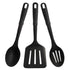 Durable 3-Piece Kitchen Utensil Set, Slotted Spatula, Slotted Spoon and Solid Spoon, Black, Nylon |  WTWL431XA