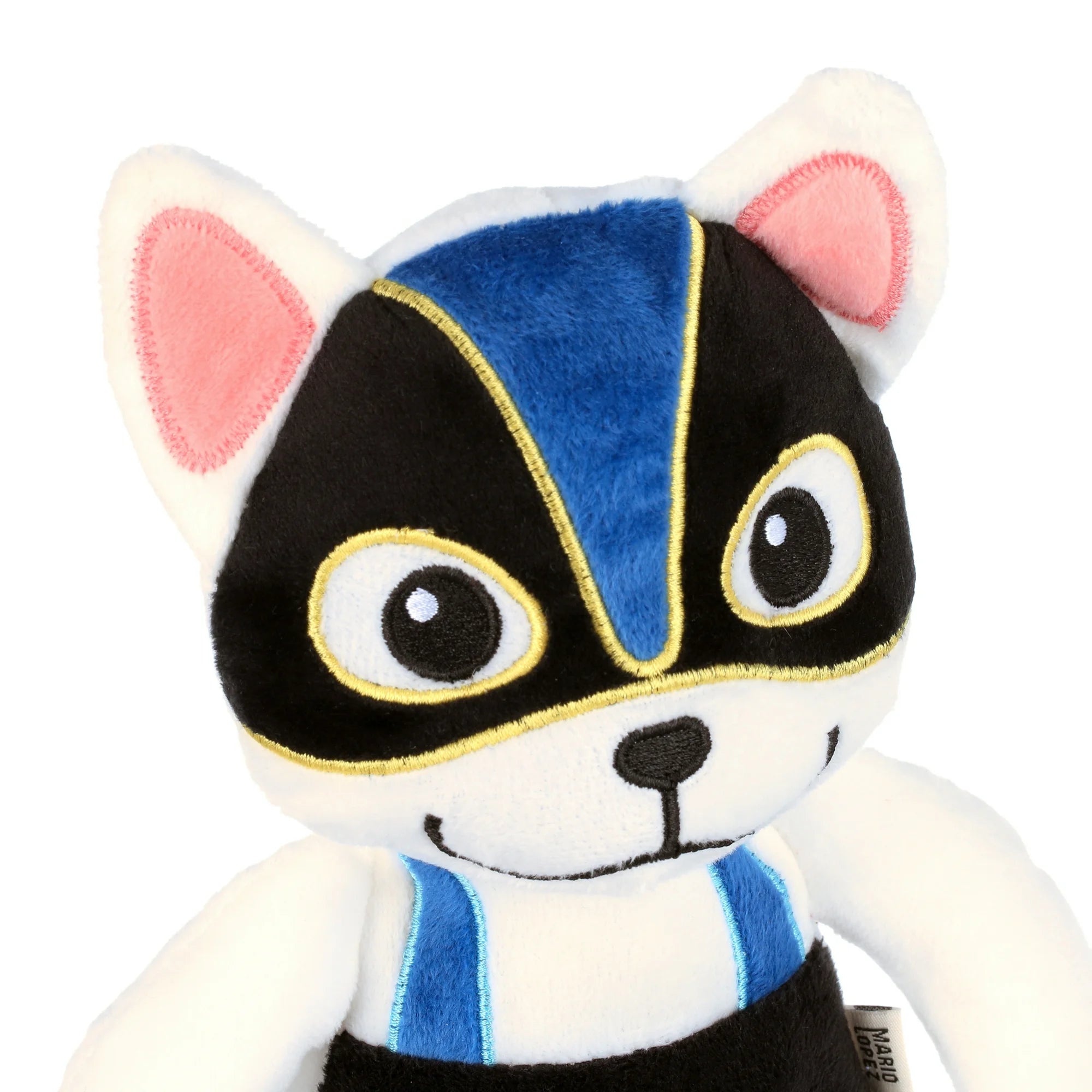 Mario Lopez - Wrestling Fighting Frenchie, Small Dog Toy 12 inches, Color Grey/Red, Chew Level 2  |  WTWL754XA