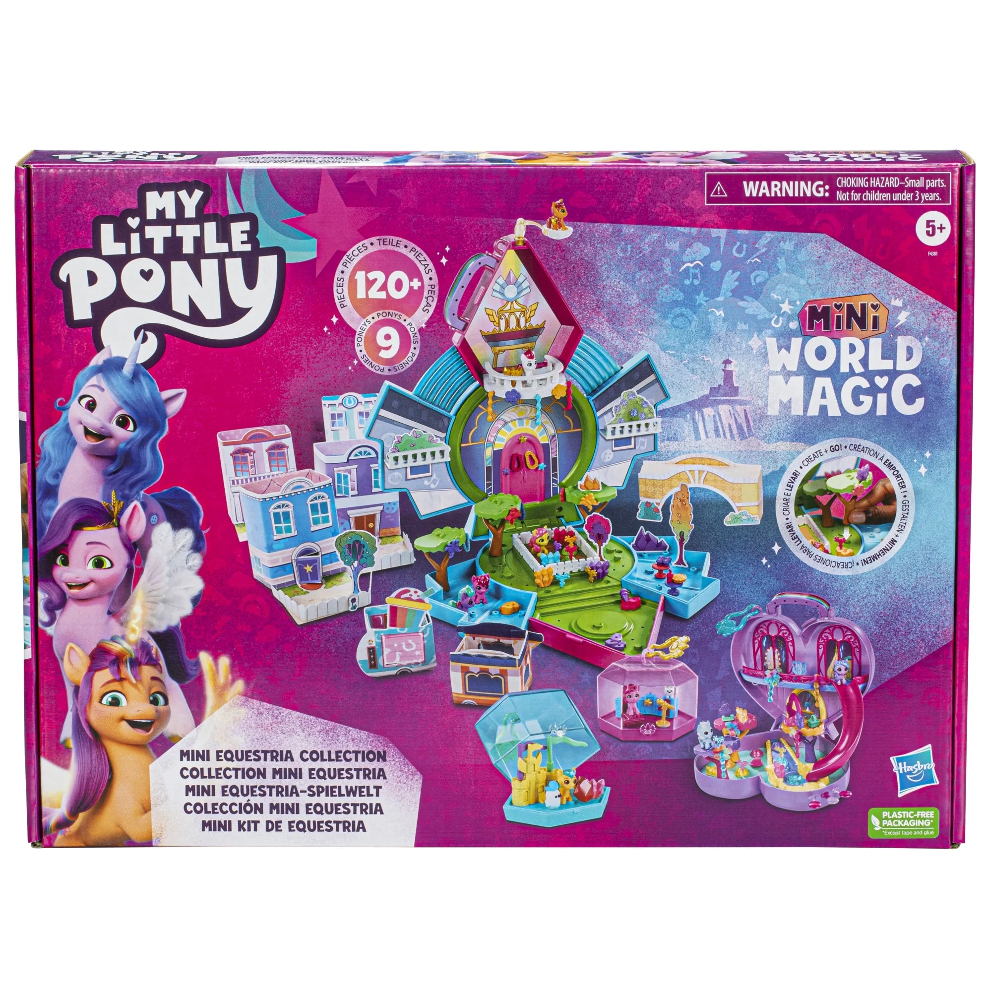 My Little Pony Mini World Magic Mini Equestria Collection Set, Playset with over 120 Pieces | WTWL719XA