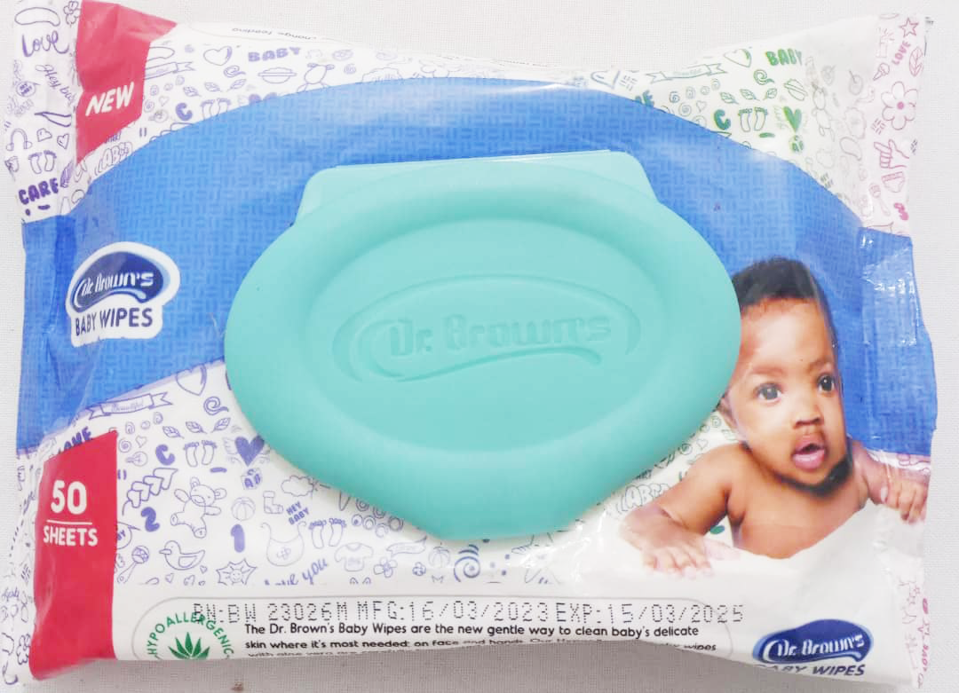 Dr Brown Baby Wipes (50 Sheets) | NNC11a