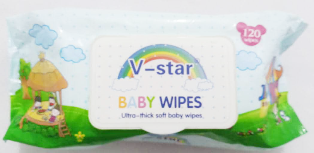 V-Star Ultra Thick Soft Baby Wipes (120 Pieces Diaper wipes) | NNC7b