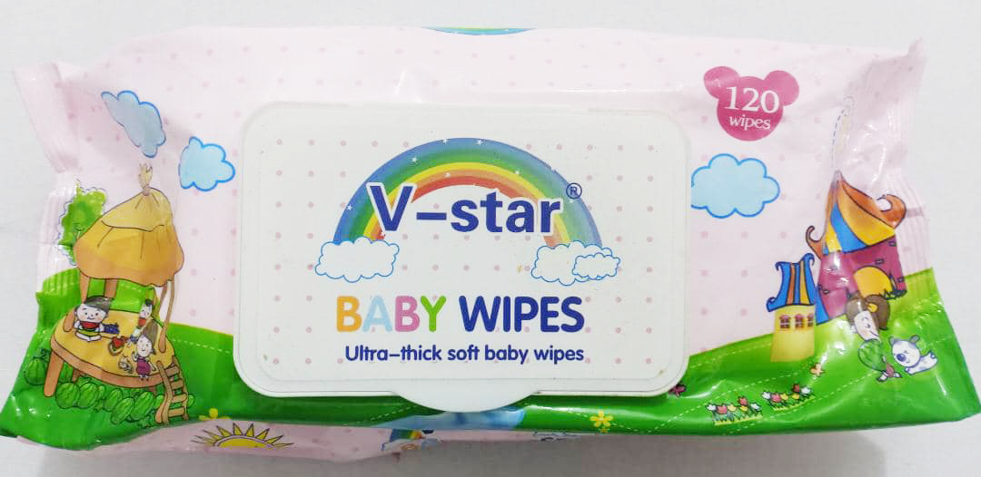 V-Star Soft Ultra Thick Baby Wipes (120 Pieces Diaper wipes) | NNC7c