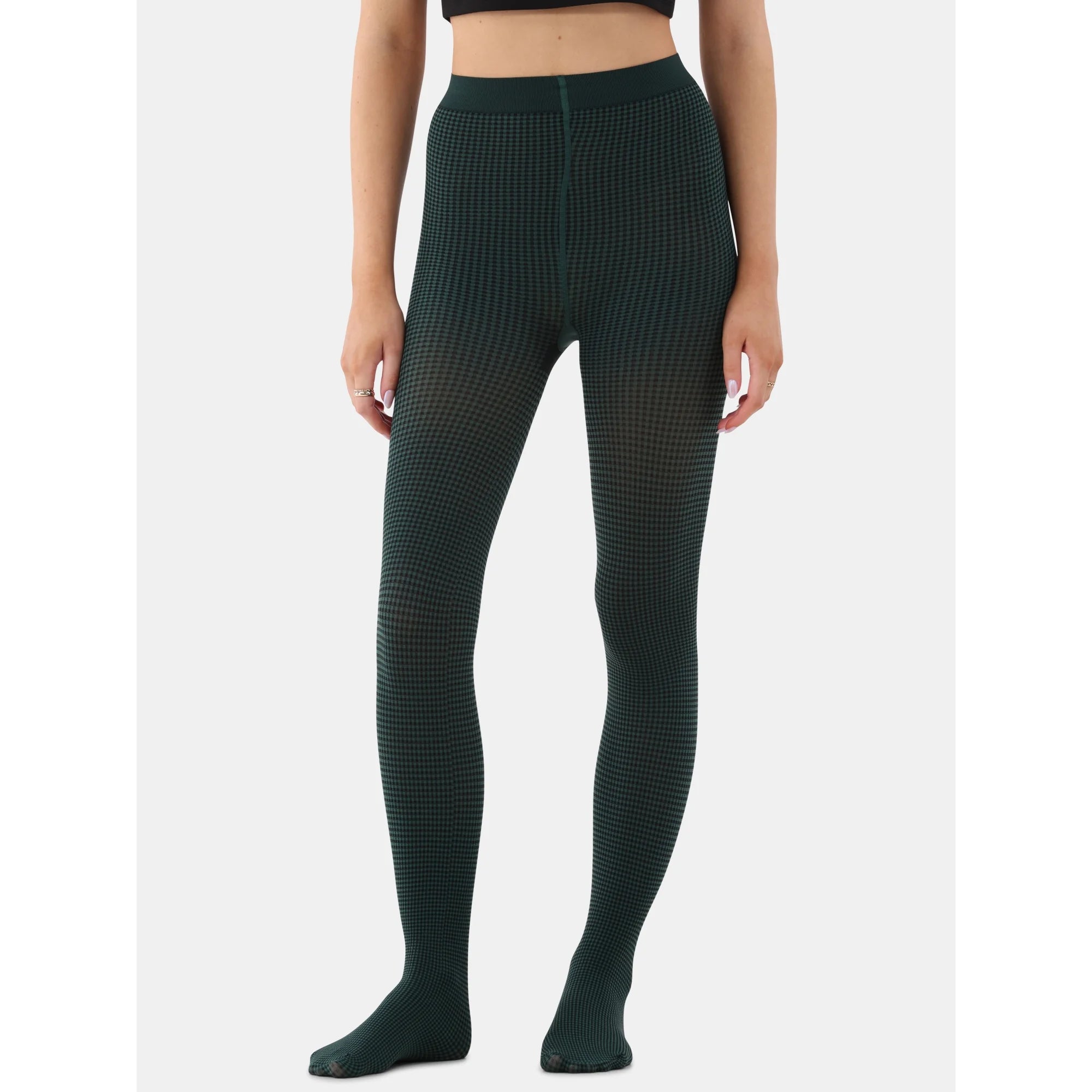 No Boundaries Checkered Tights, Women's and Women's Plus | WTWL490XA