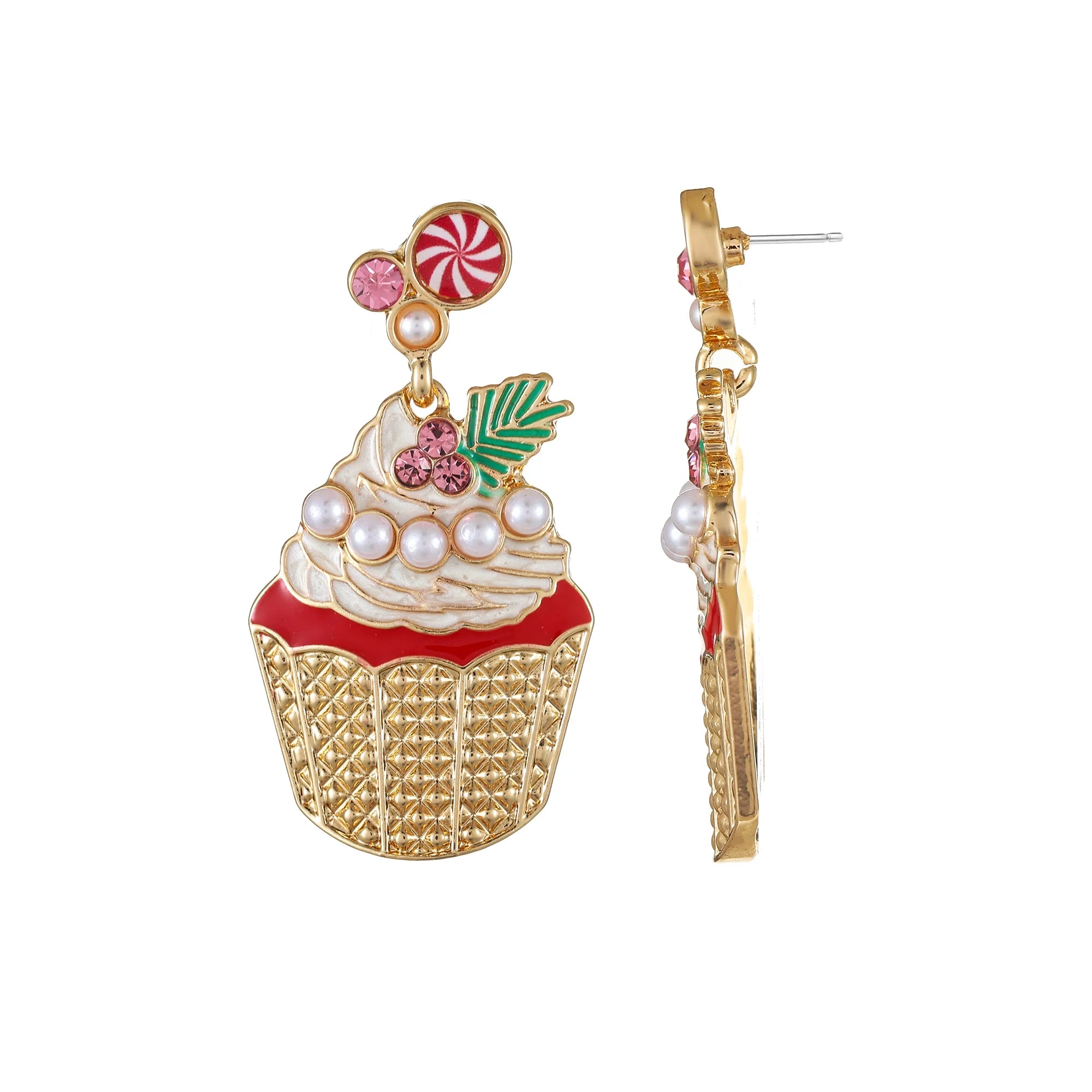 Packed Party Christmas Cupcake Earrings | WTWL386XA