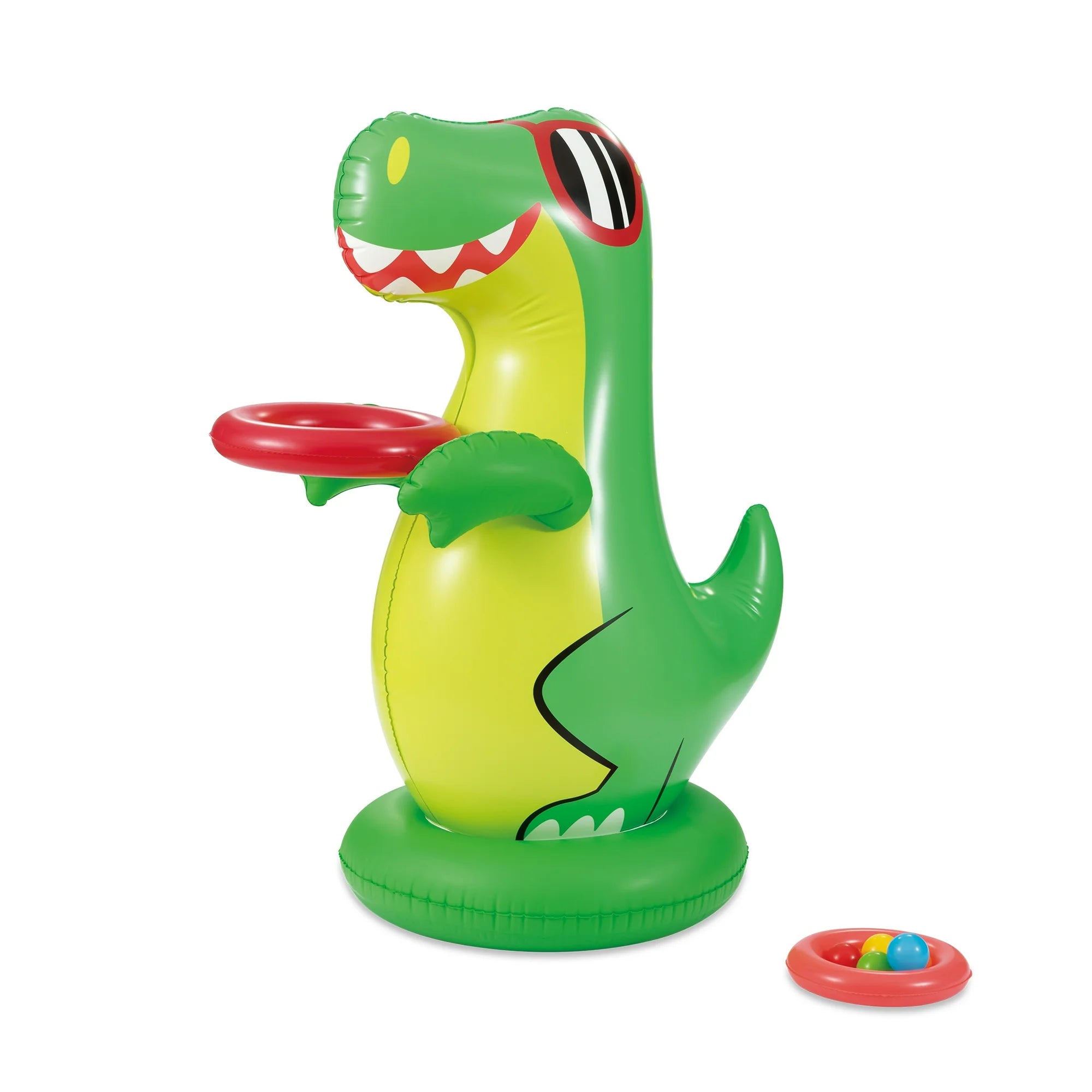Play Day Inflatable Dinosaur Ball Toss Pool Game, Green, for Kids, Age 3 and up, Unisex  |  WTWL758XA