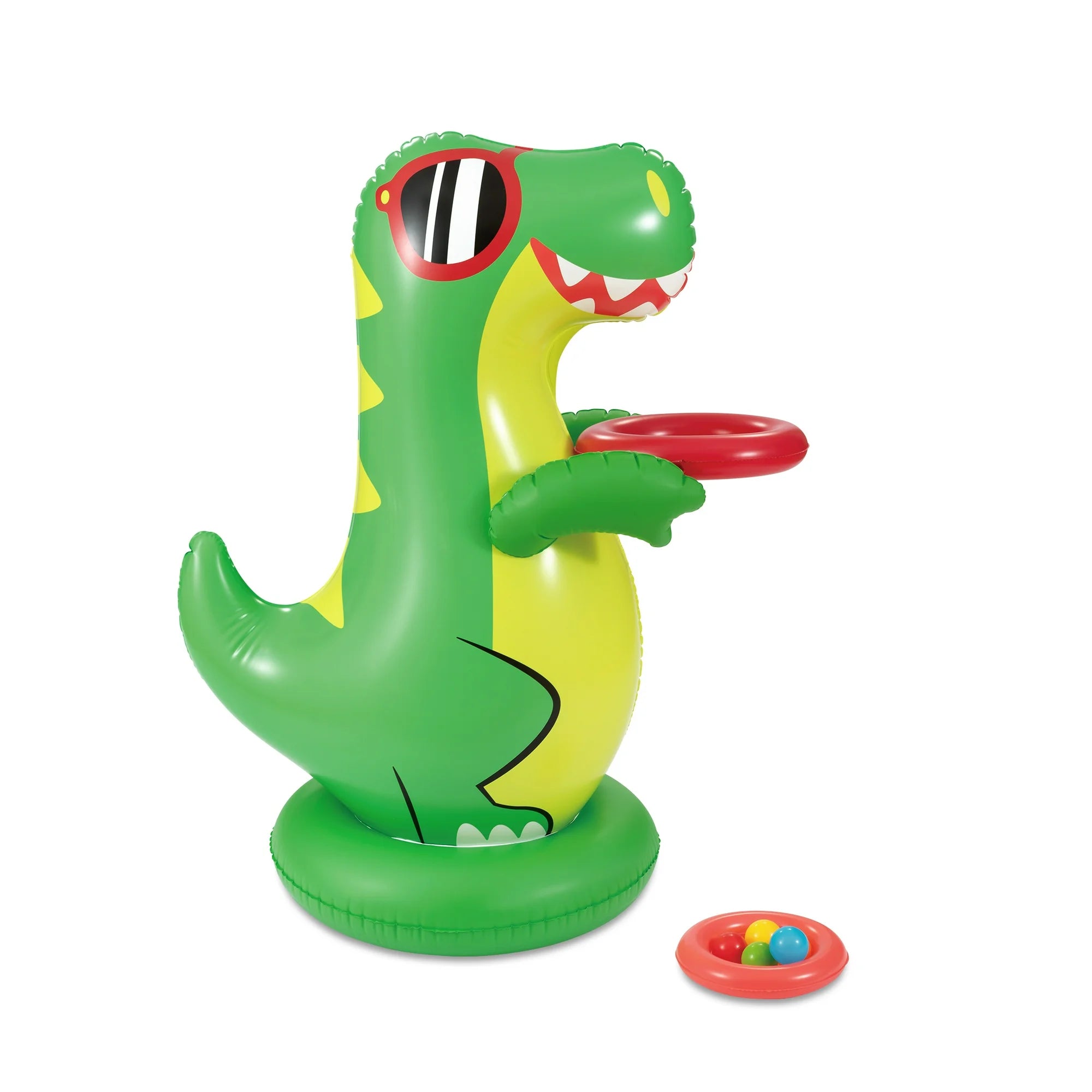 Play Day Inflatable Dinosaur Ball Toss Pool Game, Green, for Kids, Age 3 and up, Unisex  |  WTWL758XA