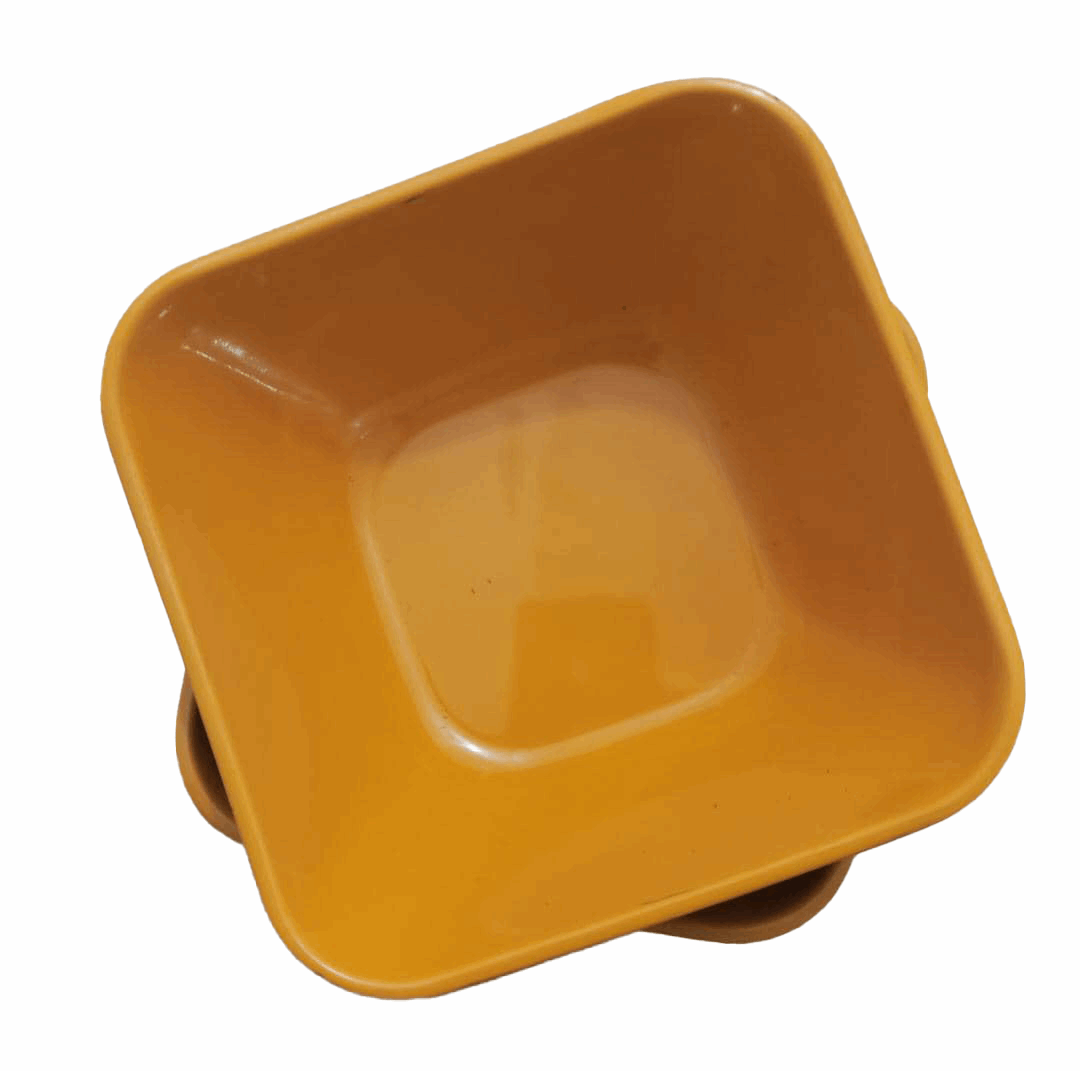 6in1 Gold Four Corner Ceramic Bowl Plate