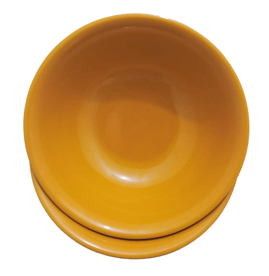 6in1 Gold Round Corner Ceramic Bowl Plate | SMN13b