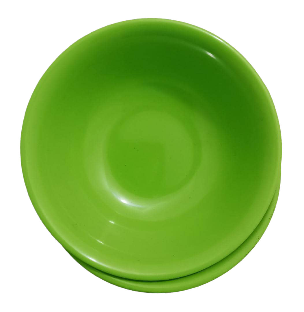 6in1 Green Round Corner Ceramic Bowl Plate | SMN13c