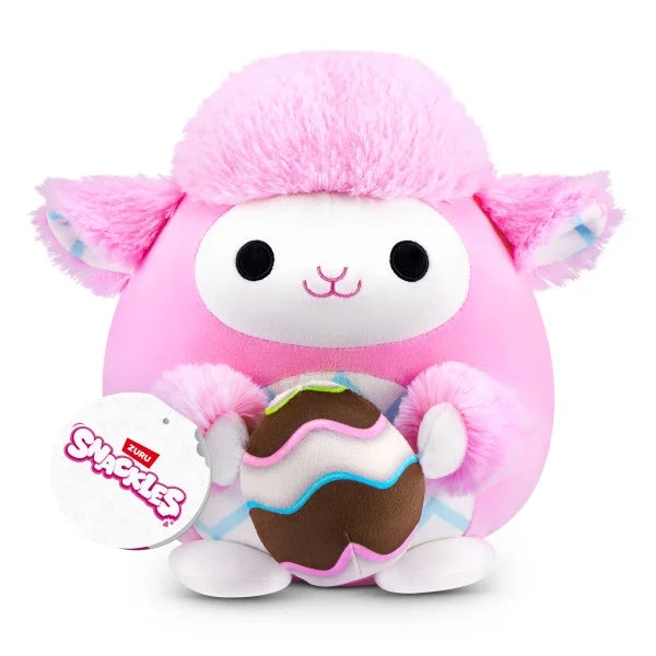 SNACKLES 8 inch Easter Snackle Anna the Lamb, Ultra Soft Collectible Plush Toy by ZURU | WTWL904XB