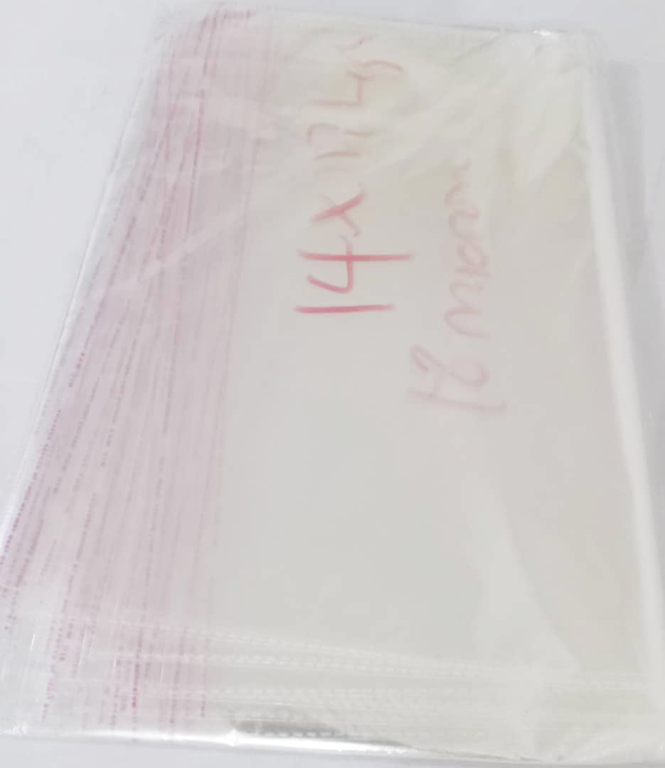 Affordable Top Quality Thick Clear Plastic Packing Nylon Reusable Bag 14x18 (18 Micron, Pack of 60 Pieces) |SPL9a