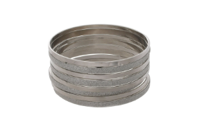 Time and Tru Glitter Bangle Bracelet Set, Silver Includes 8 Pieces, 8 in  | WTWLxx21a
