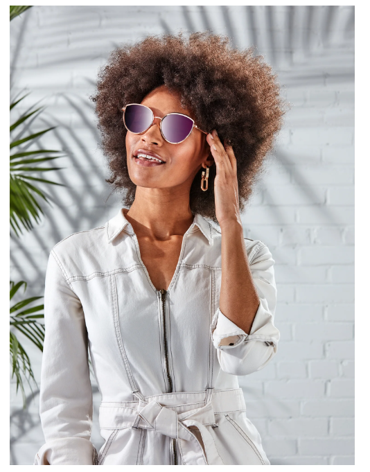 Foster Grant Premium Women's Cat Eye Metal Adult Sunglasses, Rose Gold PO1 I WTWL503XA