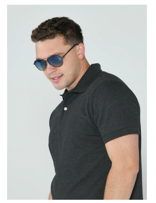 Chaps x Foster Grant Men's Aviator Fashion Sunglasses, Gunmetal CH02 | WTWL507XA