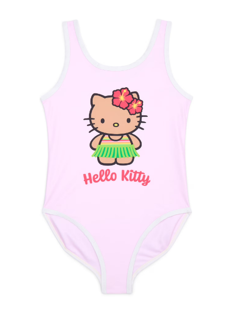 Hello Kitty Girls and Big Girls Hawaii Graphic One Piece Swimsuit, Sizes 4-12 | WTWL584XA