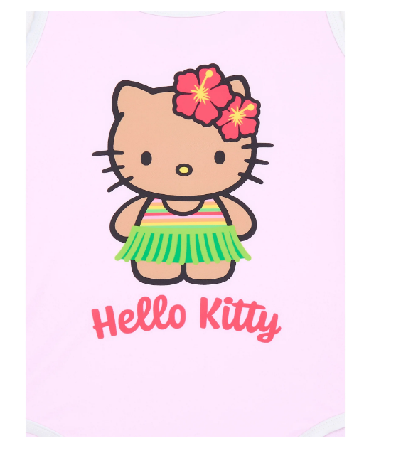 Hello Kitty Girls and Big Girls Hawaii Graphic One Piece Swimsuit, Sizes 4-12 | WTWL584XA