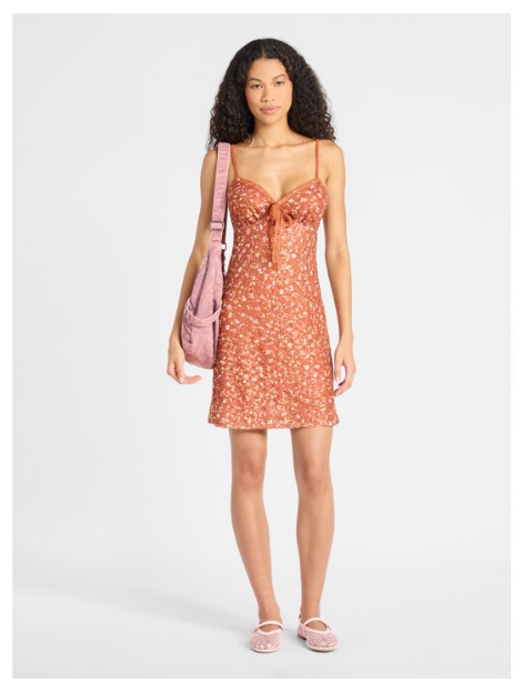 No Boundaries Sweetheart Triangle Mini Dress with Lace Trim, Women’s |  WTWL581XA