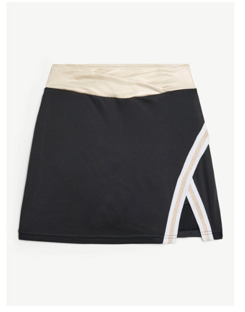 Justice Girls’ Metallic Stripe Cheer Skort | WTWL1204XA