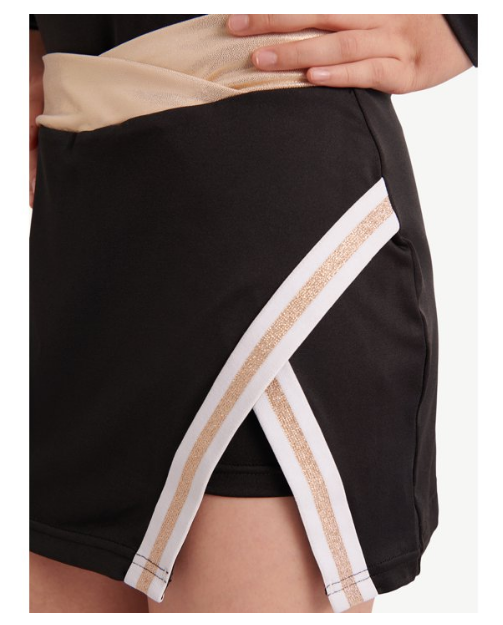 Justice Girls’ Metallic Stripe Cheer Skort | WTWL1204XA