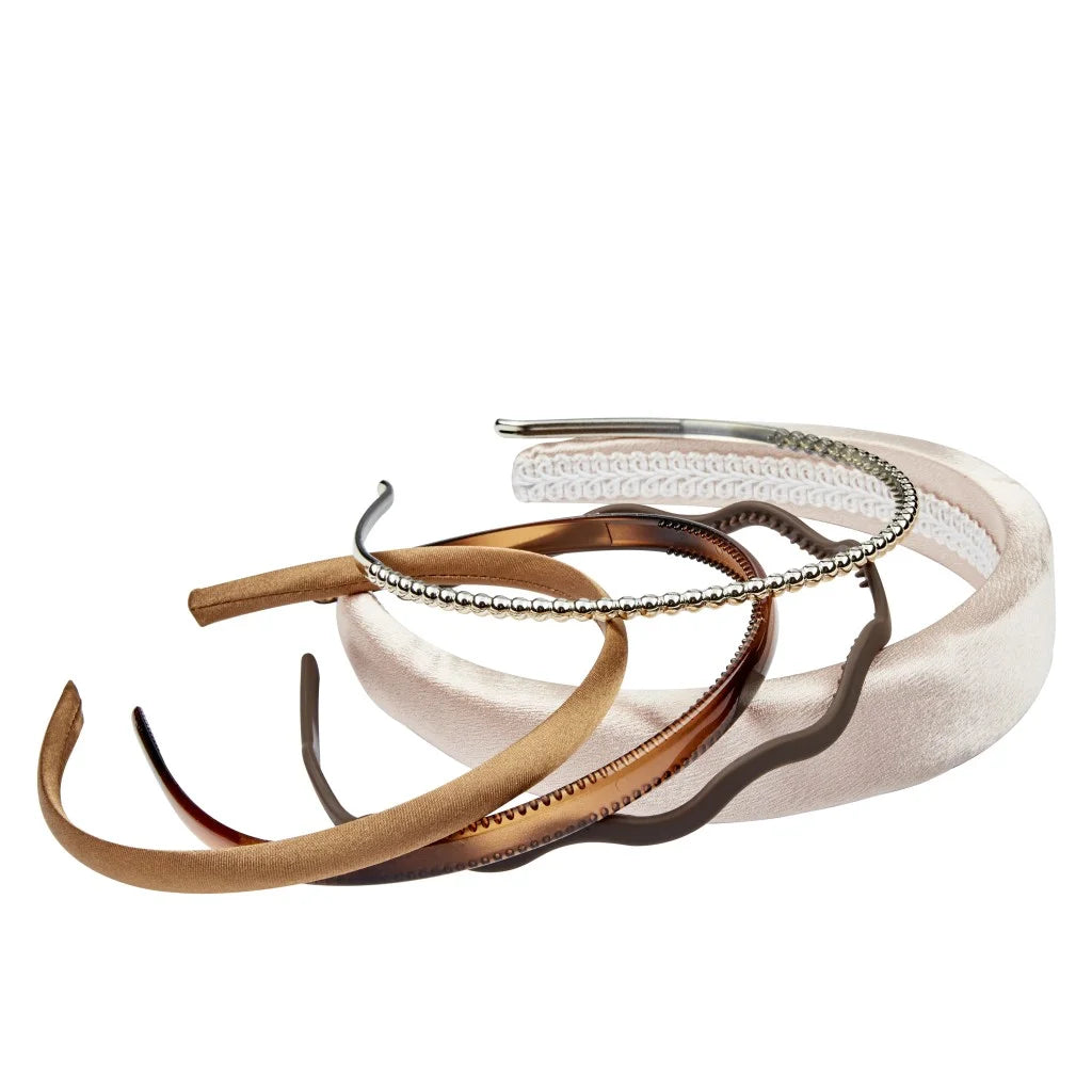 Scunci Fashion Headband Set, Assorted Colors, 5 Count | WTWL175XA