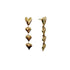 Time and Tru 4 Heart Linear Gold Fashion Earrings  |   WTWL1109XA